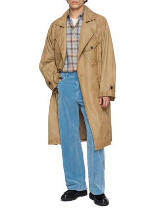 模特儿示范图 - 点击放大 - AURALEE - Chequered Lightweight Wool Shirt