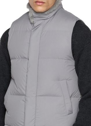  - KRUF - Mink Lined Stand Collar Down Gilet