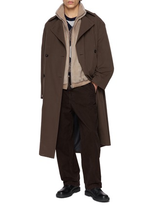 模特儿示范图 - 点击放大 - KRUF - Reversible Stand Collar Mink Fur Cashmere Vest