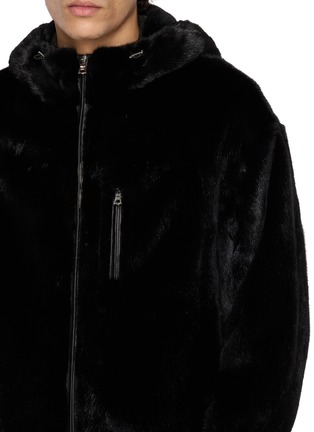  - KRUF - Hooded Zip Pocket Mink Fur Jacket
