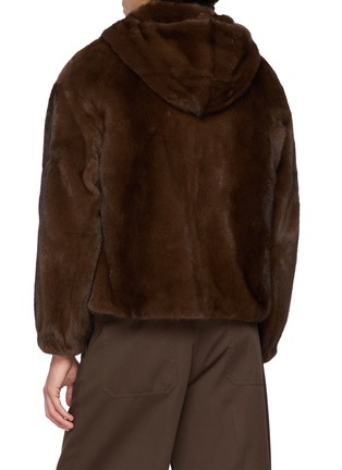 背面 - 点击放大 - KRUF - Hooded Zip Pocket Mink Fur Jacket