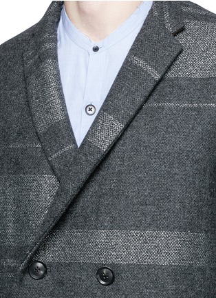 细节 - 点击放大 - KOLOR - 条纹提花混羊毛大衣