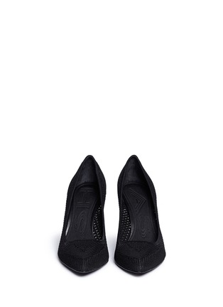 模特示范图 - 点击放大 - ASH - CYRUS针织尖头高跟鞋