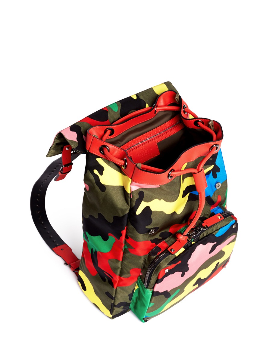 valentino - 多色迷彩双肩包 | 多种颜色 背包 | 男装 | lane