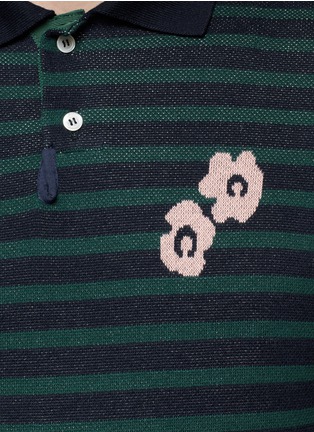 细节 - 点击放大 - SACAI - 横纹马球衬衫