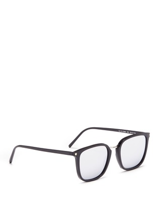 模特儿示范图 - 点击放大 - SAINT LAURENT - SL 131金属鼻梁方框太阳眼镜