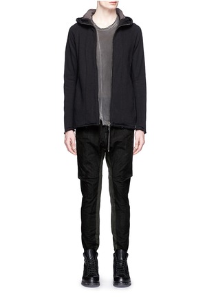 模特示范图 - 点击放大 - THE VIRIDI-ANNE - 单色纯棉连帽外套