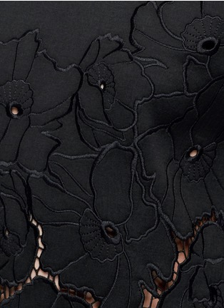 细节 - 点击放大 - STELLA MCCARTNEY - 镂空花卉刺绣宽松卫衣