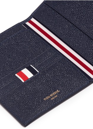 细节 - 点击放大 - THOM BROWNE - Pebble grain leather passport holder