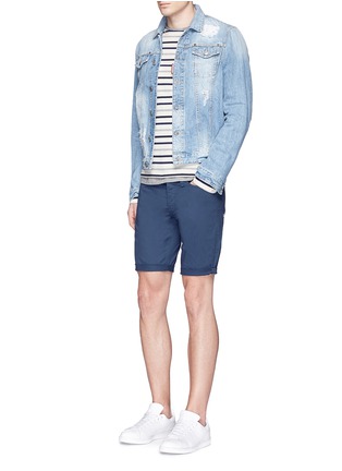 模特儿示范图 - 点击放大 - DENHAM - Razor单色棉质短裤