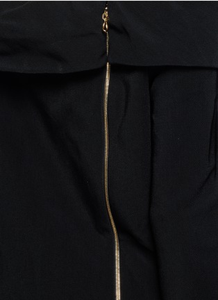 细节 - 点击放大 - LANVIN - 露肩单色绉绸连衣裙