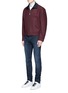 模特儿示范图 - 点击放大 - ACNE STUDIOS - ACE修身中腰水洗牛仔裤