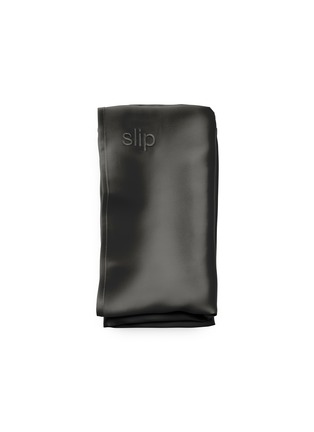 首图 -点击放大 - SLIP - 刺绣真丝大号枕套－碳黑色