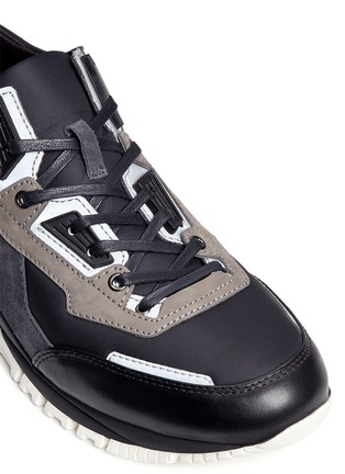 细节 - 点击放大 - LANVIN - SIGNATURE拼贴设计真皮运动鞋