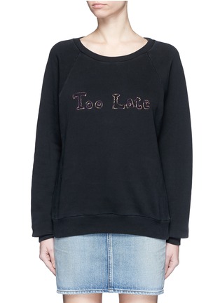 首图 - 点击放大 - SAINT LAURENT - 字母刺绣纯棉卫衣