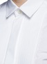 细节 - 点击放大 - SAINT LAURENT - 褶裥拼贴纯棉府绸衬衫