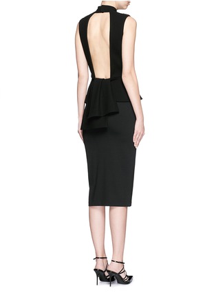 模特儿示范图 - 点击放大 - ALEXANDER MCQUEEN - 仿水晶花卉荷叶边立领上衣