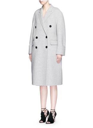 正面 -点击放大 - ALEXANDER MCQUEEN - 羊毛混羊绒双排扣大衣