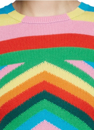 细节 - 点击放大 - VALENTINO GARAVANI - 1973彩色条纹羊绒针织衫