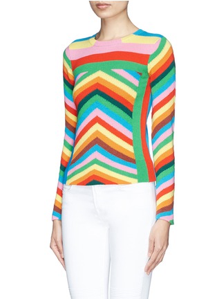 正面 - 点击放大 - VALENTINO GARAVANI - 1973彩色条纹羊绒针织衫