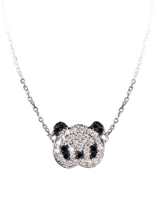 首图 - 点击放大 - BAO BAO WAN - PANDA钻石18k白金熊猫造型项链
