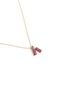 模特儿示范图 - 点击放大 - BAO BAO WAN - 小小系列红宝石爆竹18K玫瑰金项链