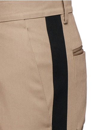 细节 - 点击放大 - VALENTINO - 拼色条纹混棉长裤