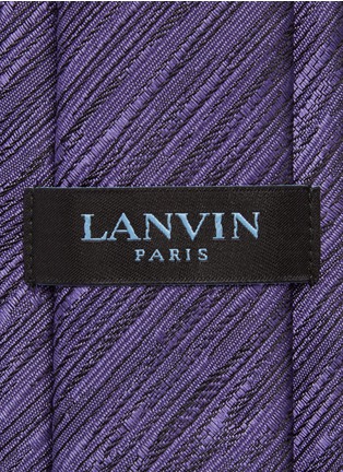 细节 - 点击放大 - LANVIN - 斜条纹提花真丝领带
