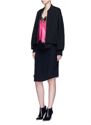 模特儿示范图 - 点击放大 - GIVENCHY - 蕾丝拼接吊带背心