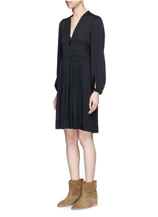 正面 - 点击放大 - ISABEL MARANT ÉTOILE - NEIL深V褶裥连衣裙