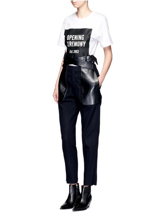 模特儿示范图 - 点击放大 - OPENING CEREMONY - 品牌标志胶印纯棉T恤