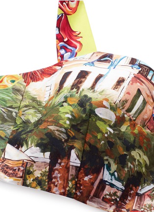 细节 - 点击放大 - DOLCE & GABBANA - 明信片图案印花抹胸式上衣