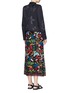 模特儿示范图 - 点击放大 - VALENTINO GARAVANI - 蝴蝶刺绣布带拼贴外套