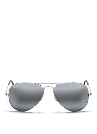 首图 - 点击放大 - RAY-BAN - 'Aviator Large Metal' mirror sunglasses