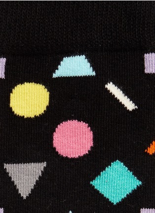 细节 - 点击放大 - HAPPY SOCKS - 几何图案混棉袜子