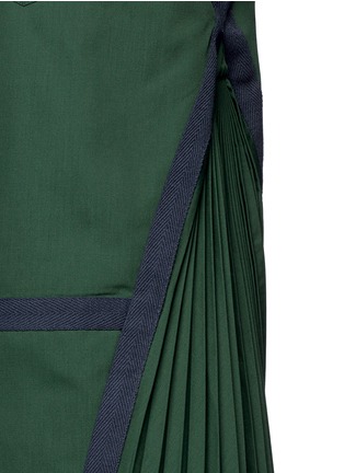 细节 - 点击放大 - SACAI - 百褶拼接条纹装饰衬衫