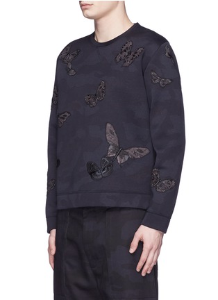 正面 -点击放大 - VALENTINO GARAVANI - 迷彩暗花蝴蝶拼贴上衣