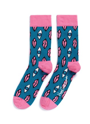 首图 - 点击放大 - HAPPY SOCKS - 眼睛嘴唇图案混棉袜子