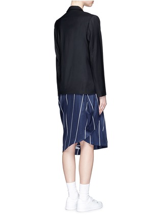 背面 - 点击放大 - FFIXXED STUDIOS - 条纹带装饰混羊毛西服外套