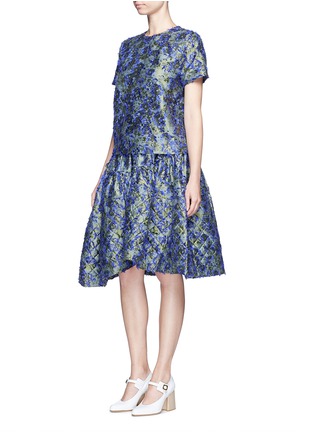 模特儿示范图 - 点击放大 - ANAÏS JOURDEN - 花卉迷彩毛饰上衣