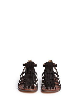 正面 -点击放大 - SAM EDELMAN - 多重搭带流苏麂皮凉鞋