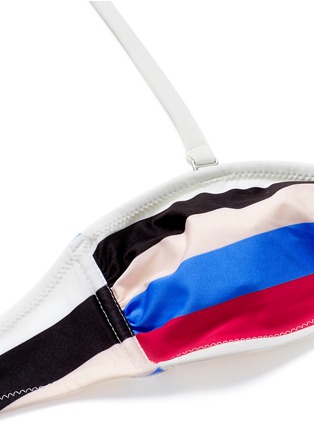 细节 - 点击放大 - SOLID & STRIPED - THE CHLOE彩色条纹挂脖式比基尼泳衣