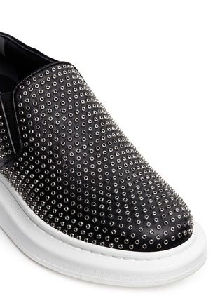 细节 - 点击放大 - ALEXANDER MCQUEEN - Oversized Sneaker孔钉装饰厚底便鞋