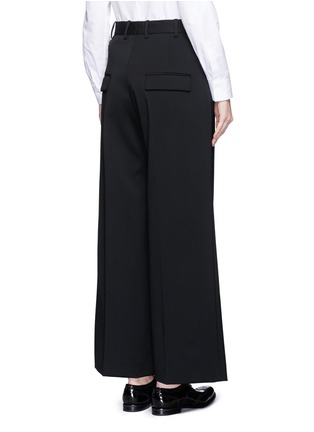 背面 - 点击放大 - NEIL BARRETT - 单色斜纹混羊毛阔腿裤