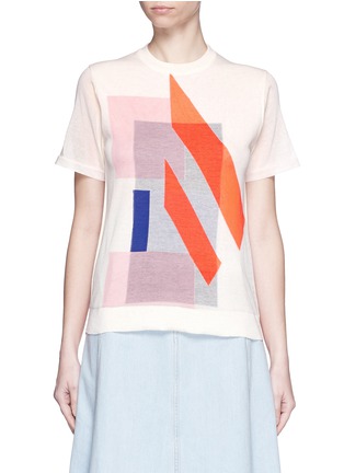 首图 - 点击放大 - ACNE STUDIOS - BASIL几何图案混棉针织衫