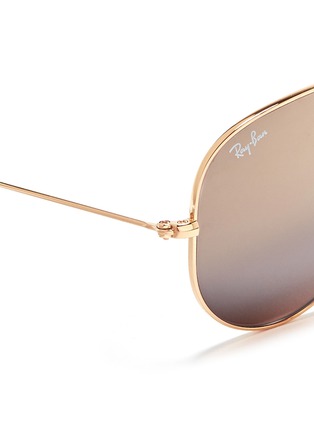 细节 - 点击放大 - RAY-BAN - 'Aviator Classic' metal mirror sunglasses