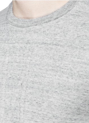 细节 - 点击放大 - MONCLER - 品牌标志凸纹棉混羊毛卫衣