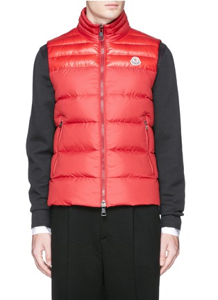 首图 - 点击放大 - MONCLER - 亮面拼接无袖羽绒服