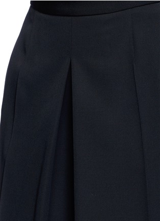 细节 - 点击放大 - ALEXANDER MCQUEEN - 褶裥羊毛阔腿裤