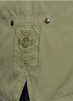 细节 - 点击放大 - Mr & Mrs Italy - 浣熊毛领连帽派克短大衣